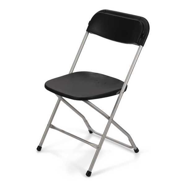 Atlas Commercial Products TitanPRO™ Aluminum Plastic Folding Chair, Black PFC2-ALUM-BK